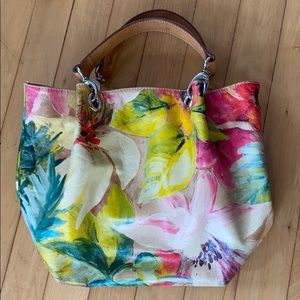 Maurizio Taiuti small floral leather purse